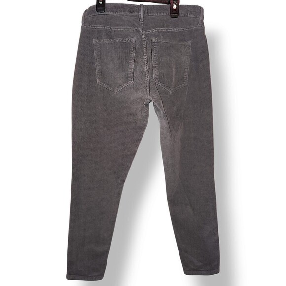 Banana Republic Slim Gray corduroy Preppy Academia women's pants size 28P - Picture 4 of 4